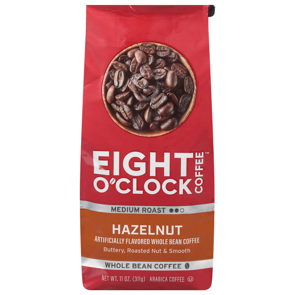 Coffee Eight O’Clock Coffee, Arabica, Whole Bean, Medium Roast, Hazelnut hero