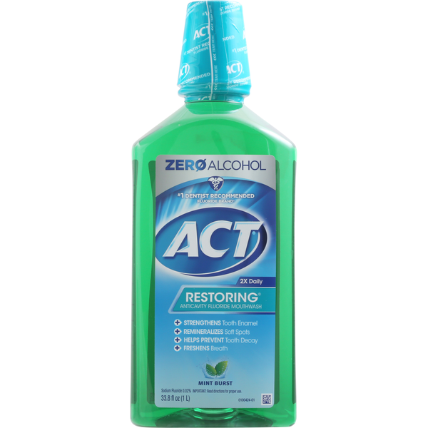 Oral Hygiene ACT Mouthwash, Mint Burst hero