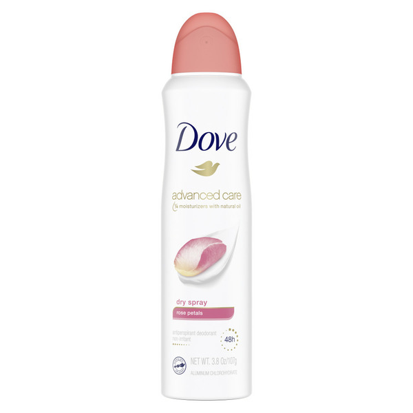 Deodorants Dove Dry Spray Antiperspirant Deodorant Rose Petals, hero