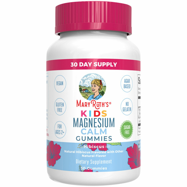 MaryRuth's Magnesium, Sugar Free, Calm, Kids, Gummies, Hibiscus hero