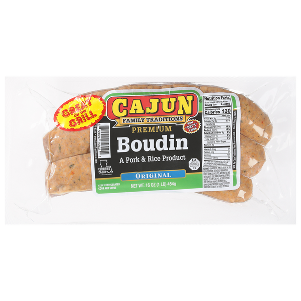 Hot Dogs, Bacon & Sausage Cajun Boudin, Original, Premium hero