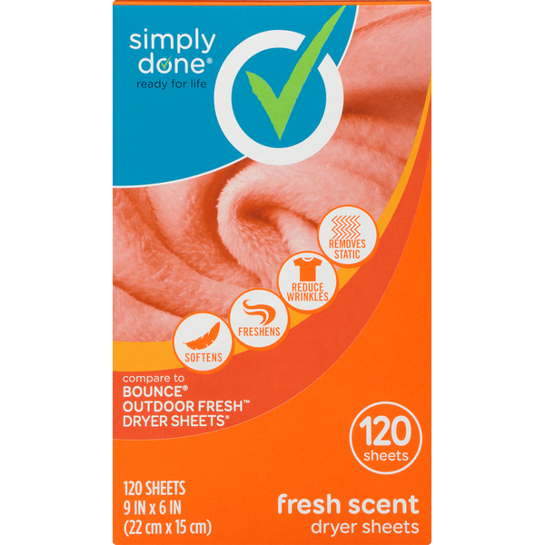 Laundry Simply Done Dryer Sheets, Fresh Scent hero