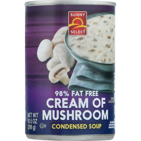 Soup, Broth & Bouillon Sunny Select Condensed Soup, 98% Fat Free, Cream of Mushroom hero