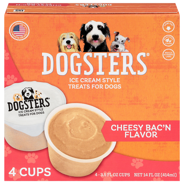 Dog Food & Care Dogsters Ice Cream Style Treats for Dogs, Cheesy Bac'n hero