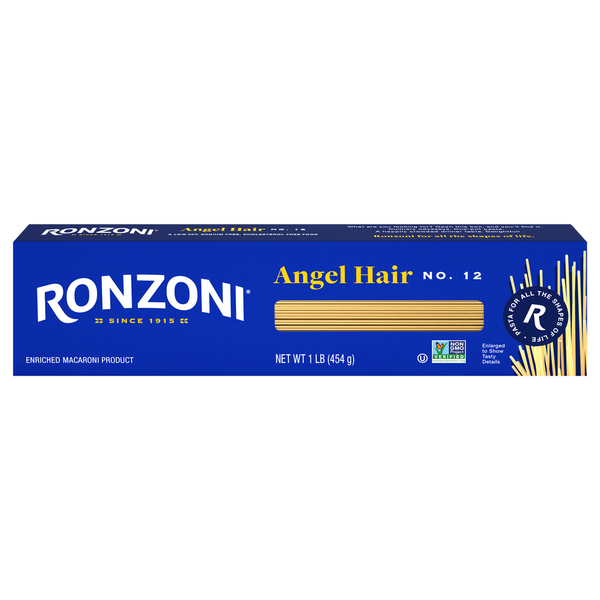 Dry Pasta Ronzoni Angel Hair Pasta, 16 oz, Quick Cook, Non-GMO Capelli D'Angelo hero