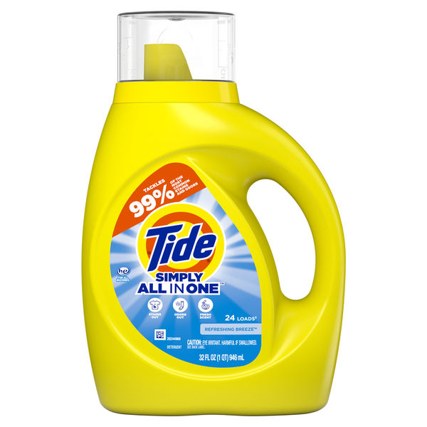 Laundry Tide Simply Liquid Laundry Detergent, Refreshing Breeze hero