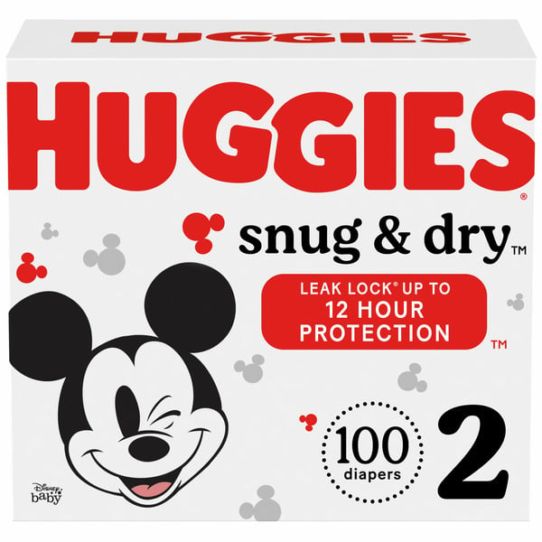 Diapers & Wipes Huggies Snug & Dry Baby Diapers, Size 2 (12-18 lbs) hero