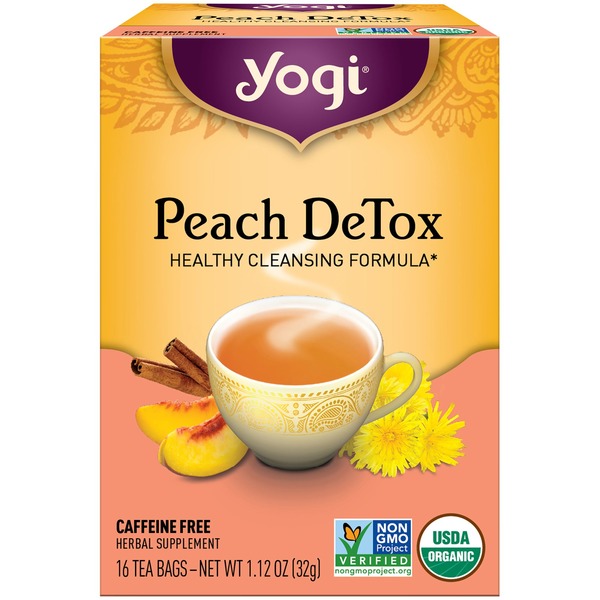 Herbal Teas Yogi Tea Herbal Tea, Peach DeTox, Caffeine Free hero