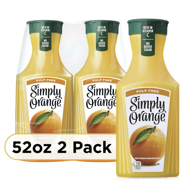 Juice & Nectars Simply Orange Pulp Free Orange Juice hero