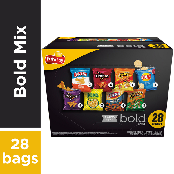 Chips & Pretzels Frito Lay Bold Mix, Party Size, 28 Bags hero