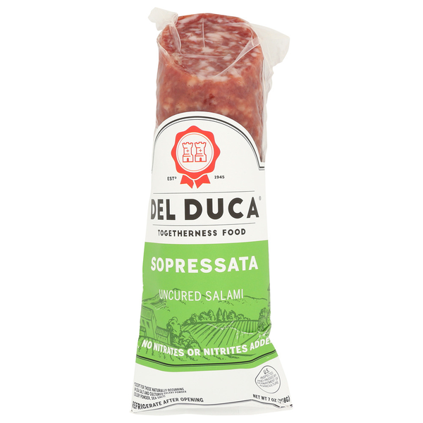 Packaged Meat Del Duca Sopressata Chubb Uncured hero