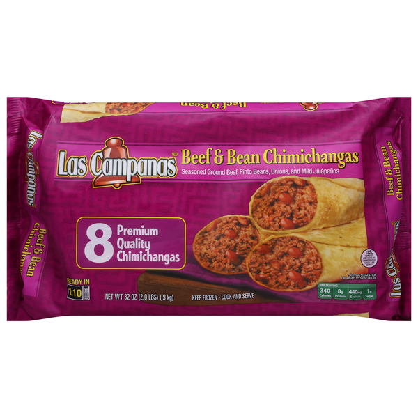 Frozen Appetizers & Sides Las Campanas Chimichangas, Beef & Bean, Premium Quality hero