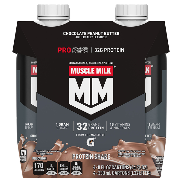 Energy & Granola Bars MUSCLE MILK Protein Shake, Chocolate Peanut Butter hero