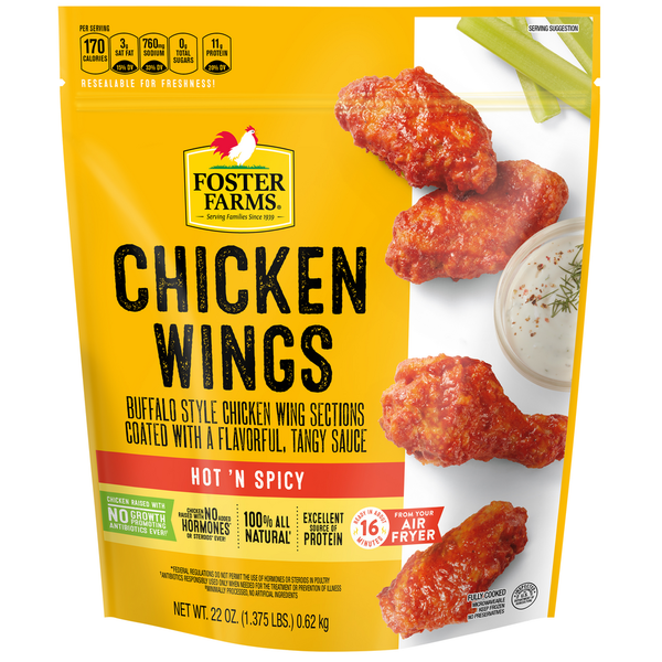 Prepared Meals Foster Farms Hot 'N Spicy Chicken Wings hero