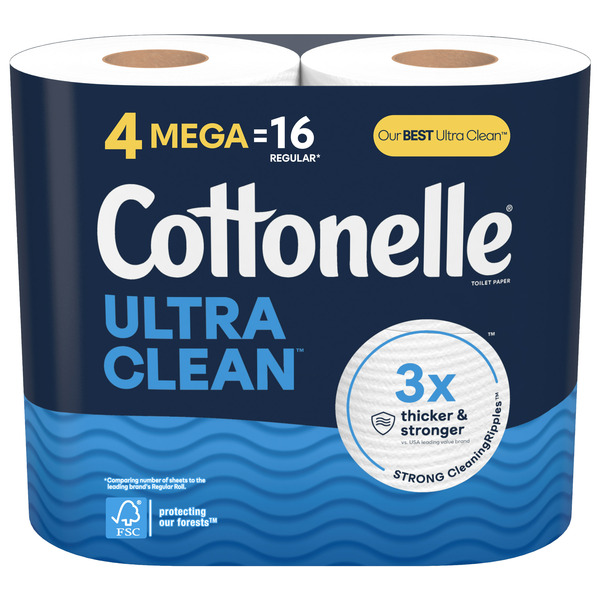 Paper Goods Cottonelle Ultra Clean Strong Toilet Paper hero