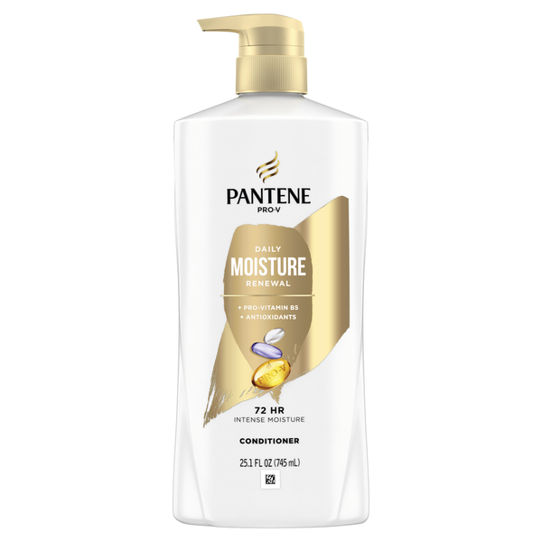 Hair Care Pantene Conditioner, Pro V Daily Moisture Renewal for All Hair Types, Color Safe hero