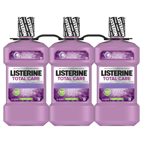 Oral Hygiene Listerine Total Care Fresh Mint Anticavity Fluoride Mouthwash hero