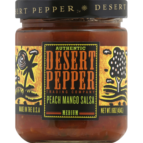 Preserved Dips & Spreads Desert Pepper Trading Co. Salsa, Peach Mango, Medium Hot hero