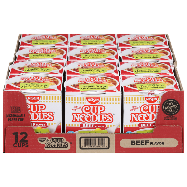 Instant Foods Nissin Ramen Noodle Soup, Beef Flavor hero