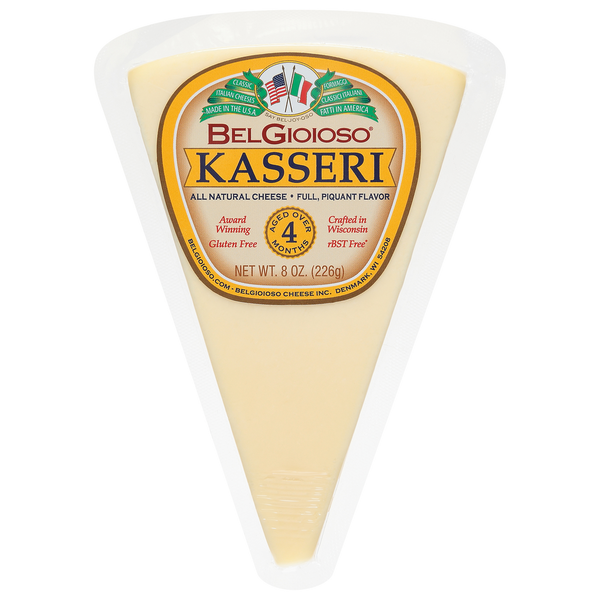 Specialty Cheeses BelGioioso Kasseri Cheese Wedge hero