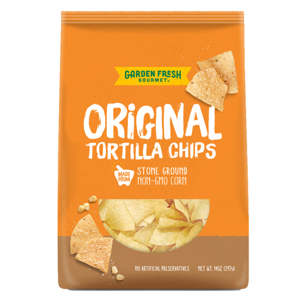 Potato Chips,Tortilla & Pretzels Garden Fresh Gourmet Original Tortilla Chips hero