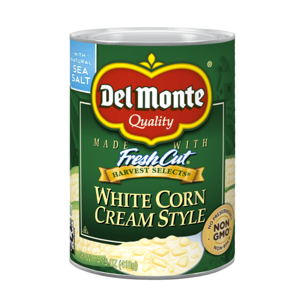 Canned & Jarred Vegetables Del Monte White Corn, Cream Style, Fresh Cut hero