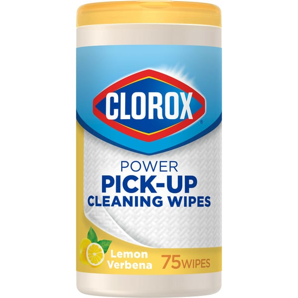 Cleaning Products Clorox Power Pick-Up Cleaning Wipes, Lemon Verbena hero