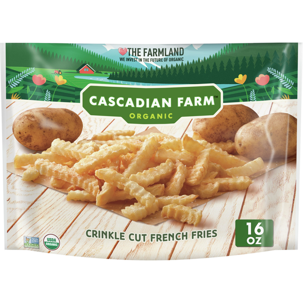 Cascadian Farm Organic Crinkle Cut French Fries Frozen Potatoes hero