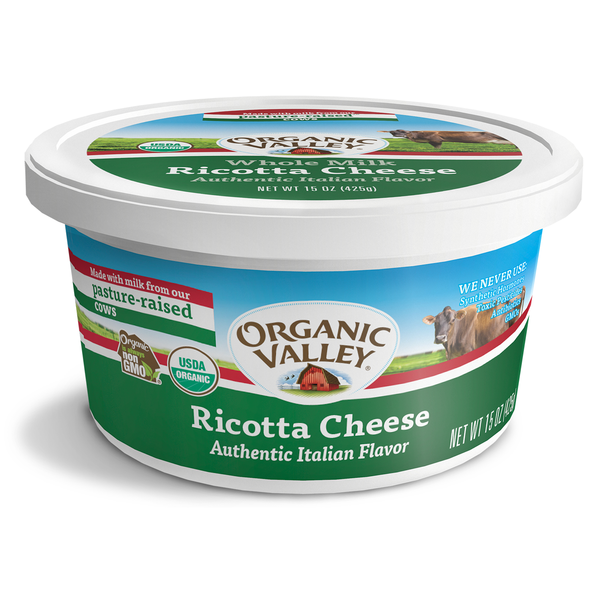 Refrigerated Deli Organic Valley Whole Milk Organic Ricotta Cheese hero