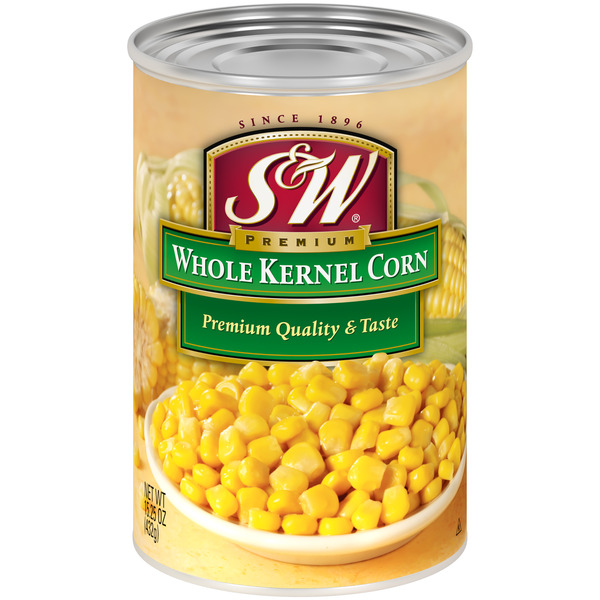 Canned & Jarred Vegetables S&W Corn, Premium, Whole Kernel hero