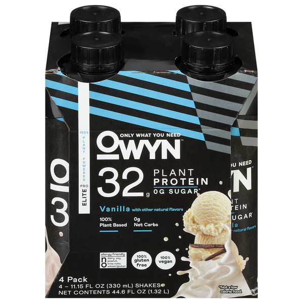 Protein & Meal Replacements OWYN Protein Shake, Vanilla, 4 Pack hero