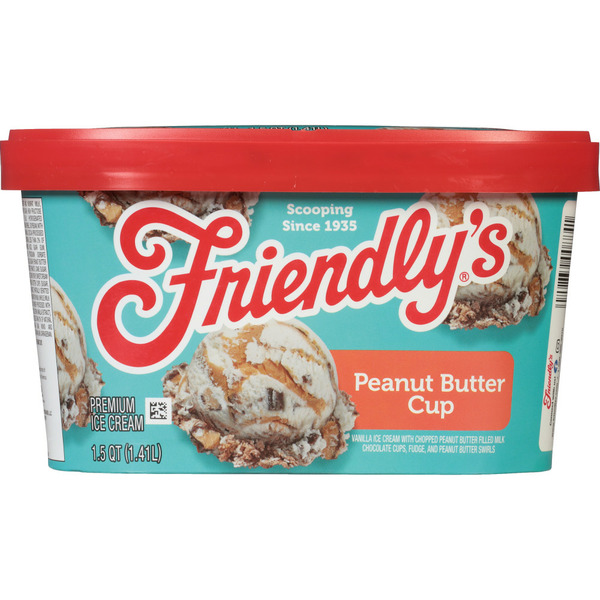 Ice Cream & Ice Friendly's Rich & Creamy Peanut ButterCup Premium Ice Cream 1.5 Quart hero