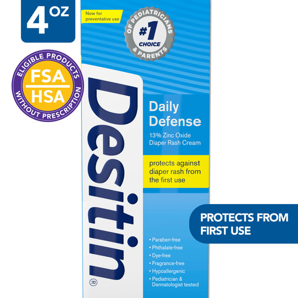 Baby Bath & Body Care DESITIN Daily Defense Baby Diaper Rash Cream With 13% Zinc Oxide hero