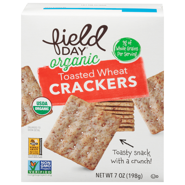 Crackers FIELD DAY Crackers, Toasted Wheat, Organic hero