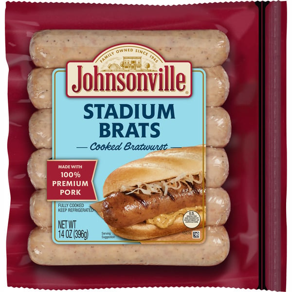 Hot Dogs, Bacon & Sausage Johnsonville Stadium Brats hero