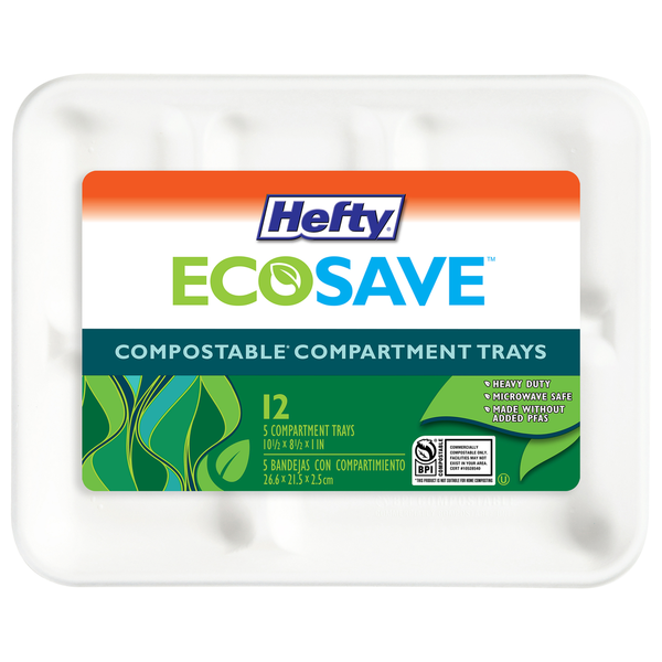 Hefty Compartment Trays, Compostable hero