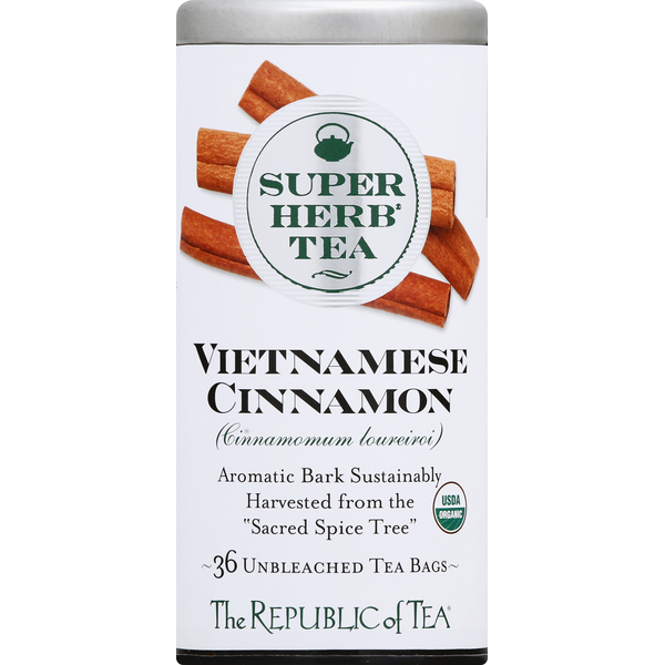 Tea The Republic of Tea Super Herb Tea, Vietnamese Cinnamon, Bags hero