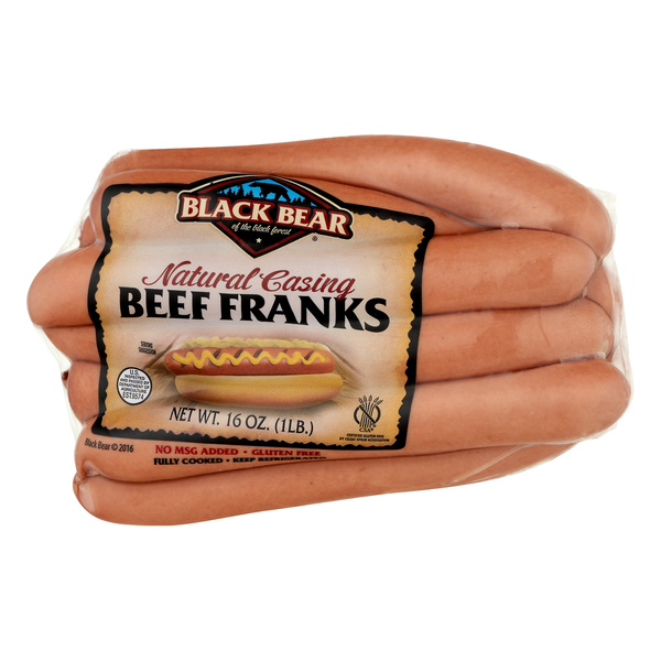 Hot Dogs, Bacon & Sausage Black Bear Beef Franks hero