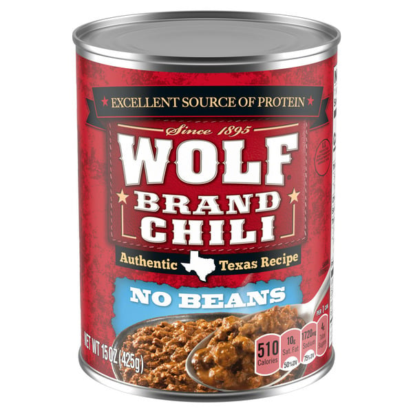 Canned Meals & Beans Wolf Brand Chili Without Beans hero