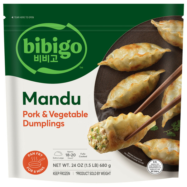 Bibigo Mandu Pork & Vegetable Dumplings hero