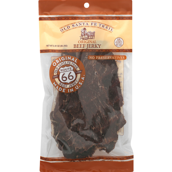 Popcorn & Jerky Old Santa Fe Trail Beef Jerky Beef Jerky, Original hero