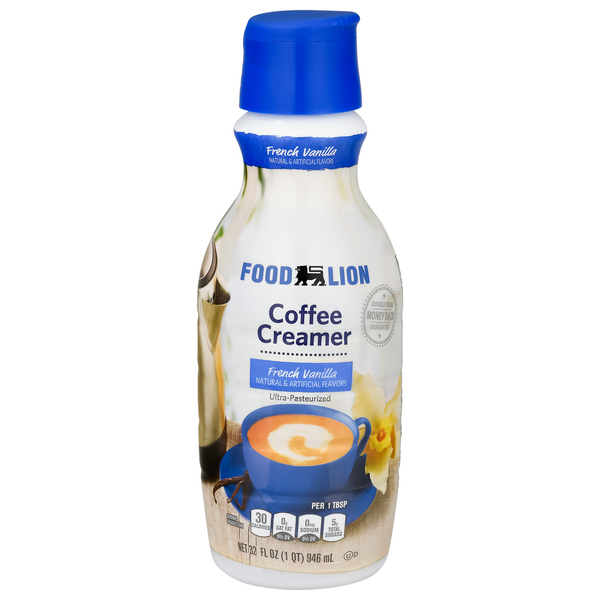 Cream Food Lion Coffee Creamer, French Vanilla hero