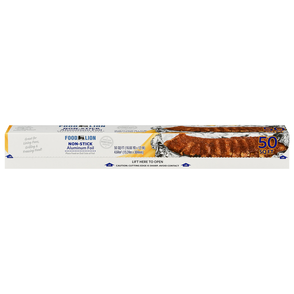 Food Wraps & Storage Food Lion Aluminum Foil, Non-Stick hero