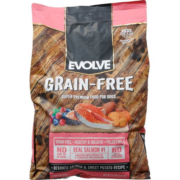 Dog Food & Care EVOLVE Dog Food, Grain Free, Deboned Salmon & Sweet Potato Recipe hero