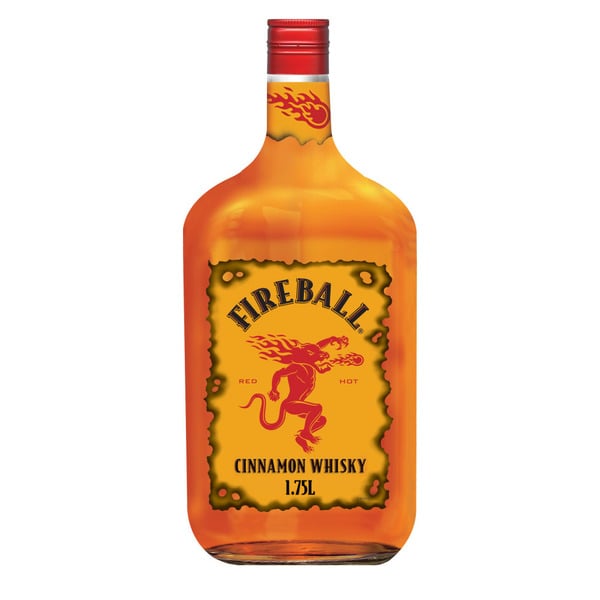 Whiskey Fireball Hot Cinnamon Blended Whisky, 1.75 L Liquor, 33% Alcohol hero