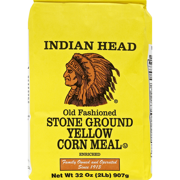 Baking & Supplies Indian Head Corn Meal, Old Fashioned Stone Ground, Yellow hero