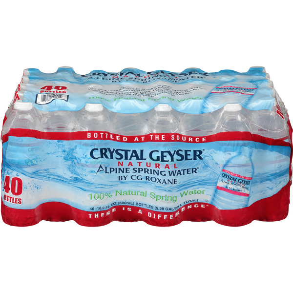 Crystal Geyser Natural Alpine Spring 8 Oz. Water Bottles, 30-Pack