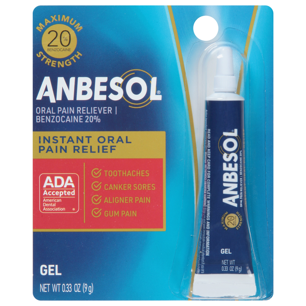 Anbesol Maximum Strength Gel, Instant Oral Pain Relief hero