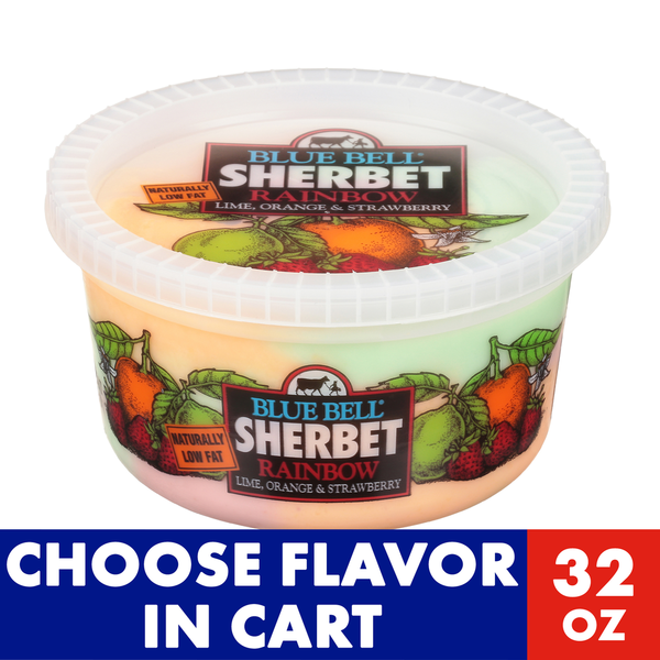 Ice Cream & Ice Blue Bell Sherbet, Assorted Flavors hero