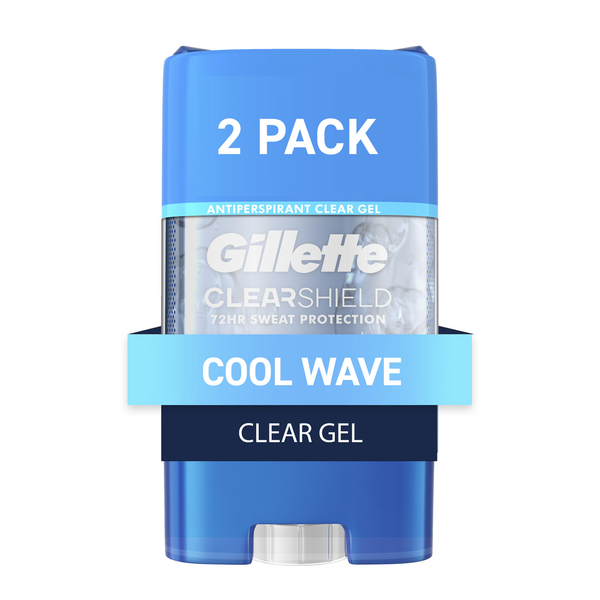 Deodorant Gillette Antiperspirant and Deodorant for Men, Clear Gel, Cool Wave, Twin Pack - 2 hero